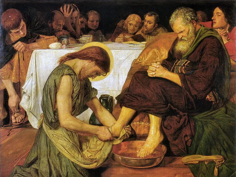 1821-Ford Madox Brown - Cristo che lava i piedi ai discepoli